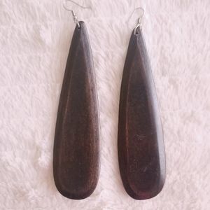 Women's natural brown earrings
